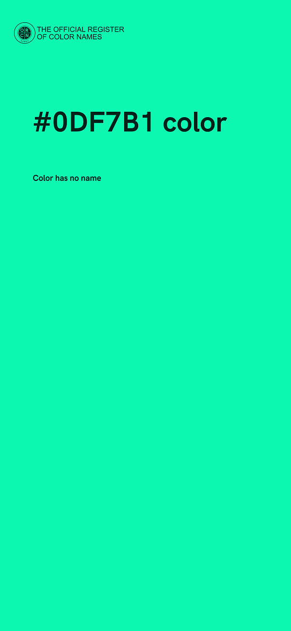 #0DF7B1 color image