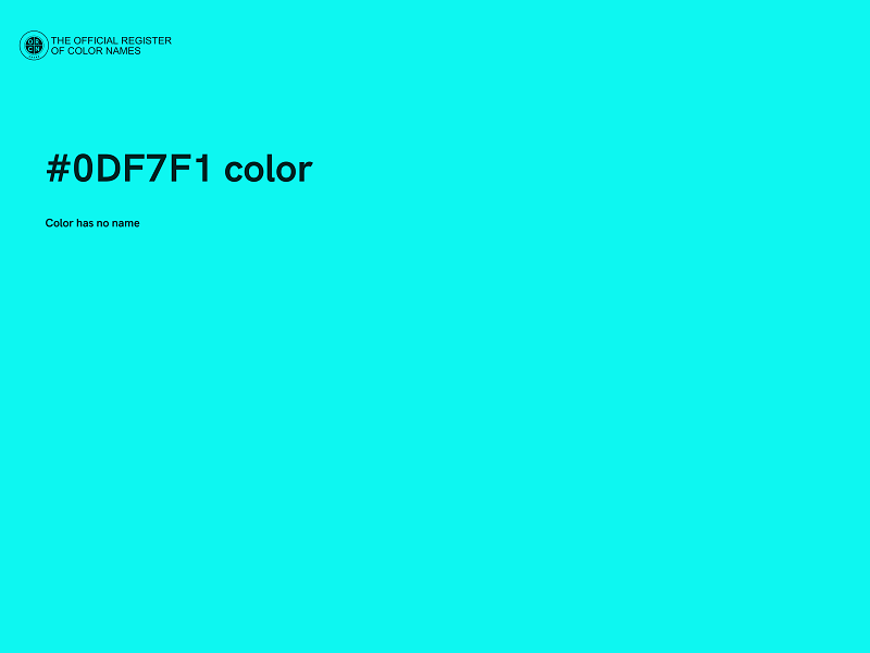#0DF7F1 color image