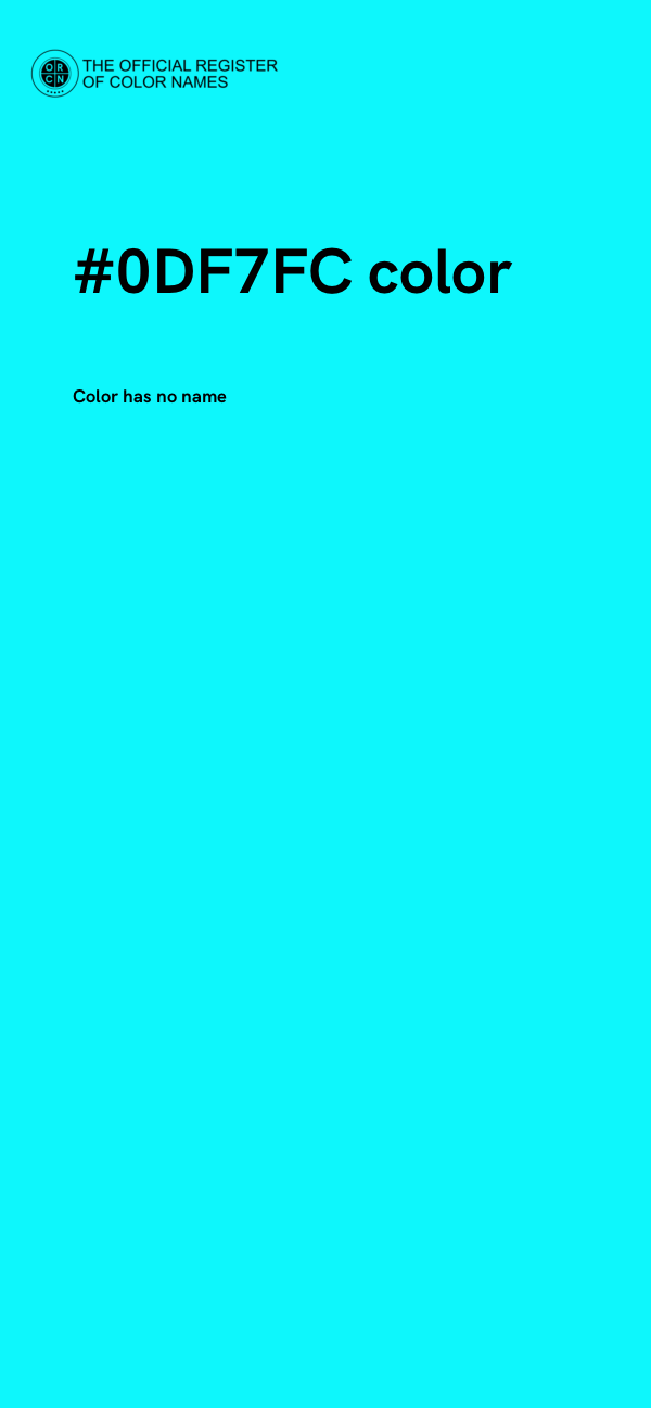 #0DF7FC color image