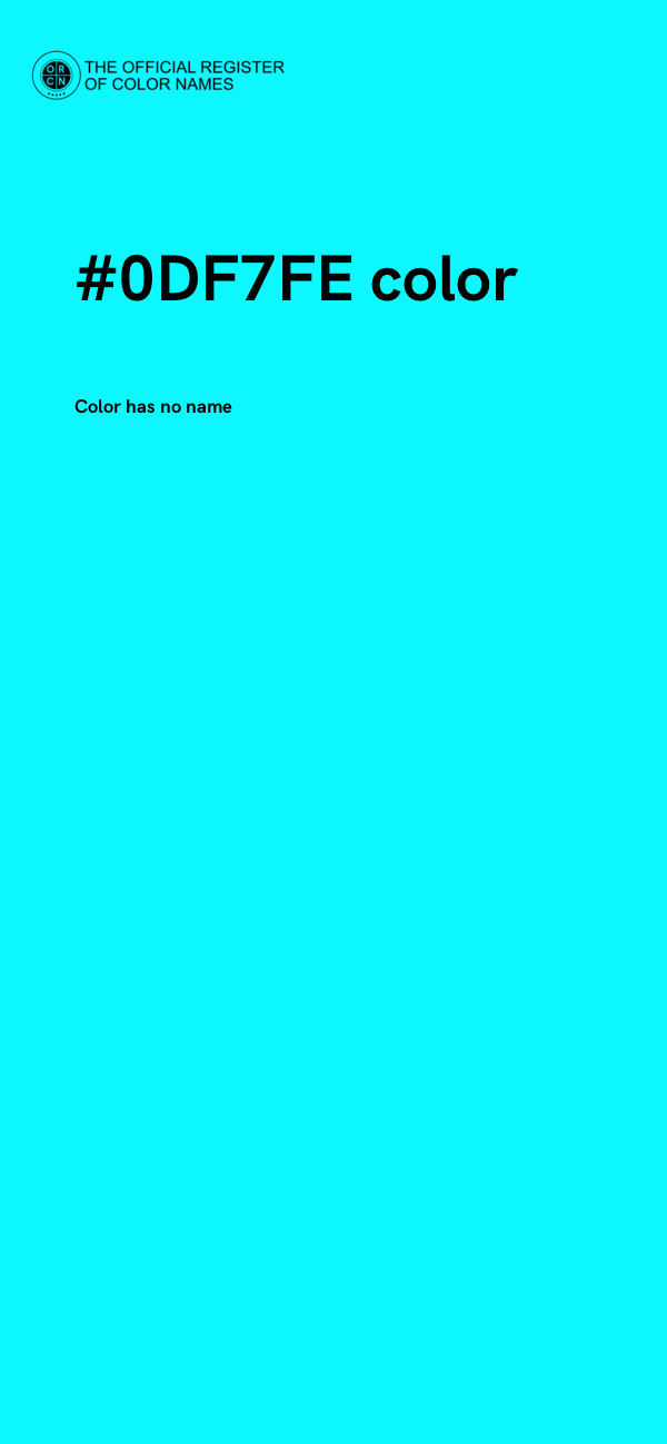 #0DF7FE color image