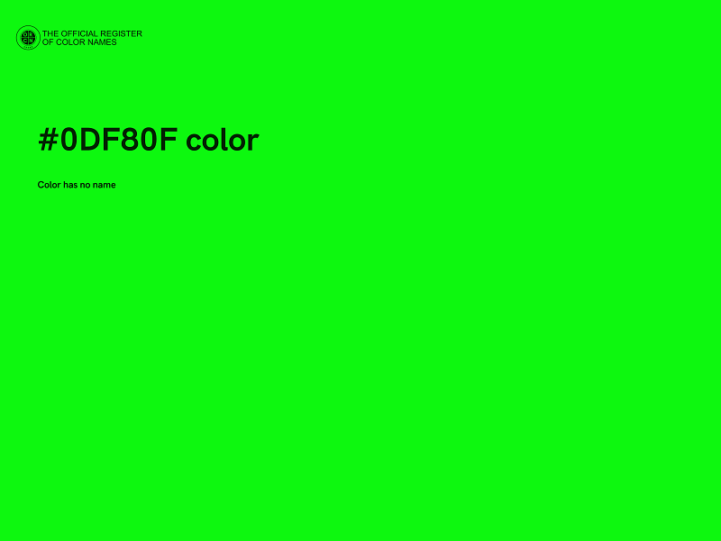 #0DF80F color image