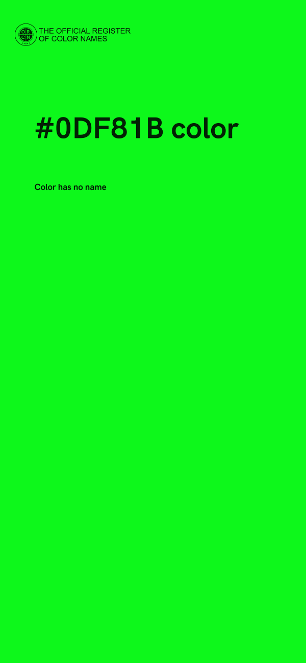 #0DF81B color image