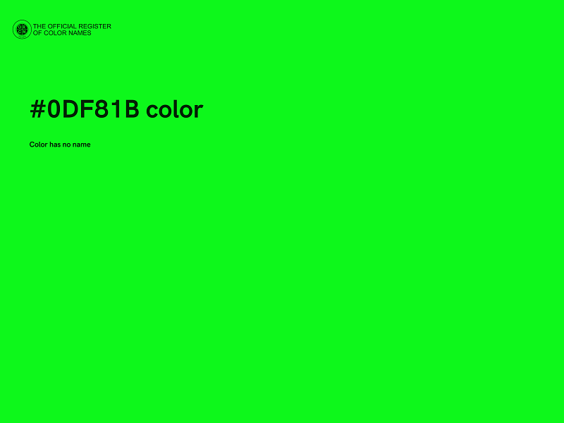 #0DF81B color image