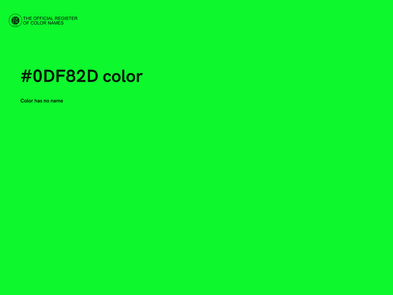 #0DF82D color image