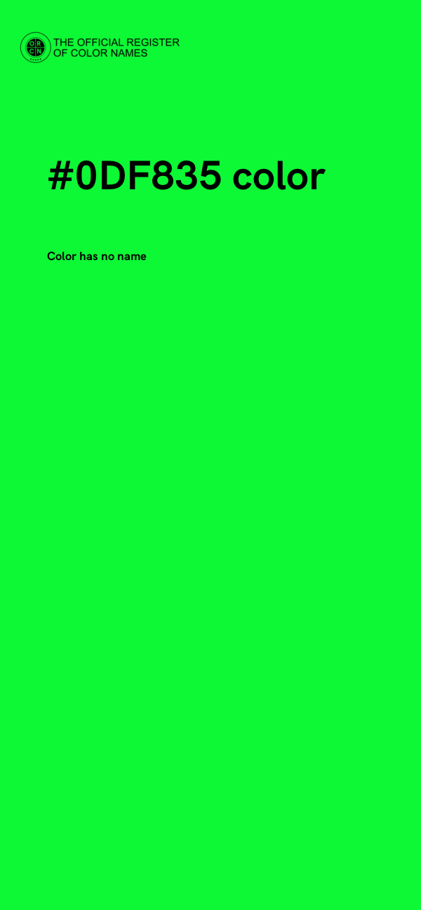 #0DF835 color image