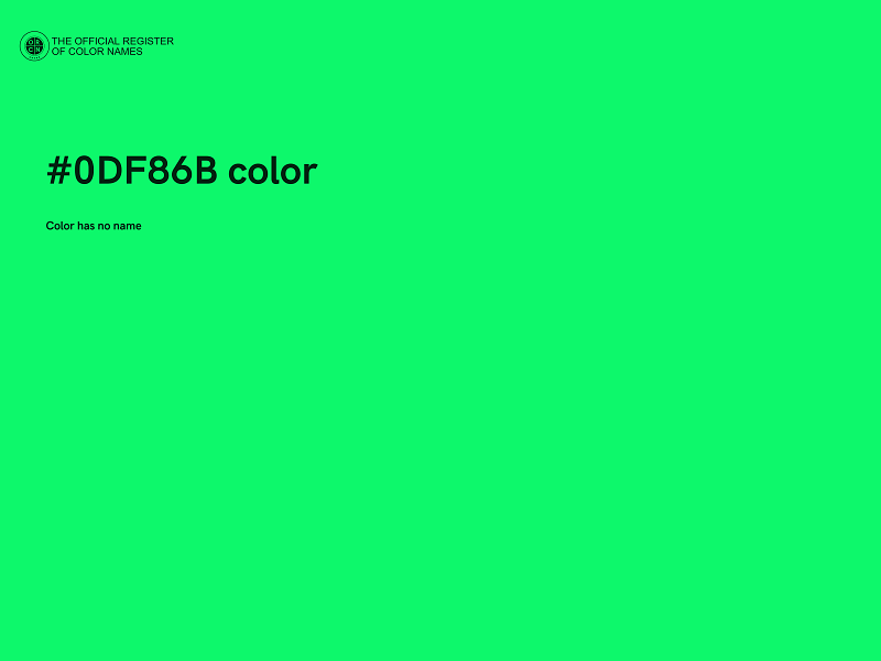 #0DF86B color image