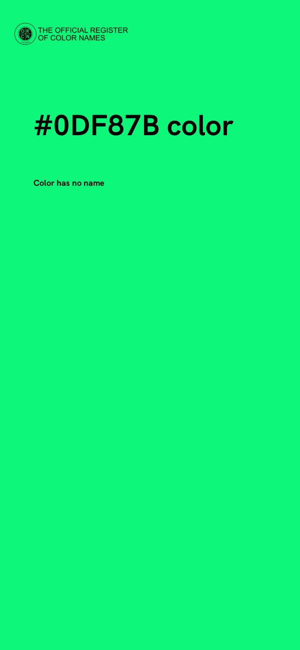 #0DF87B color image