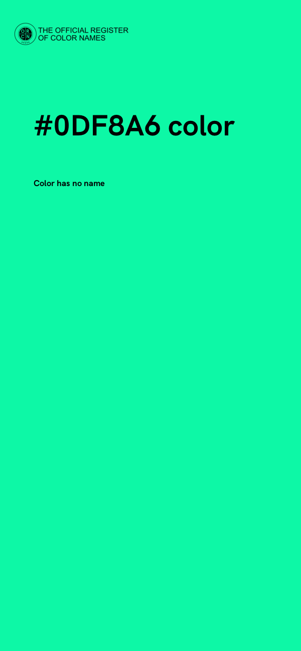 #0DF8A6 color image