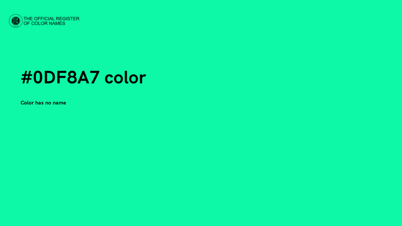 #0DF8A7 color image