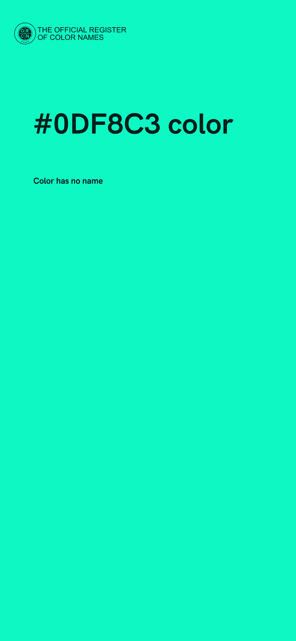 #0DF8C3 color image