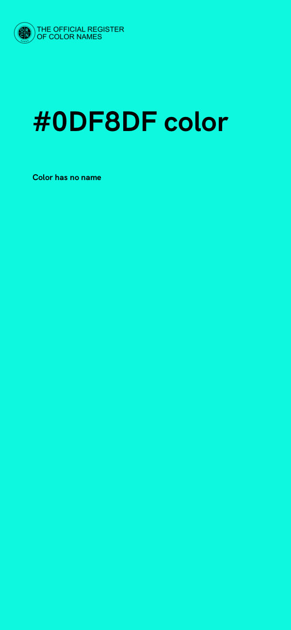 #0DF8DF color image