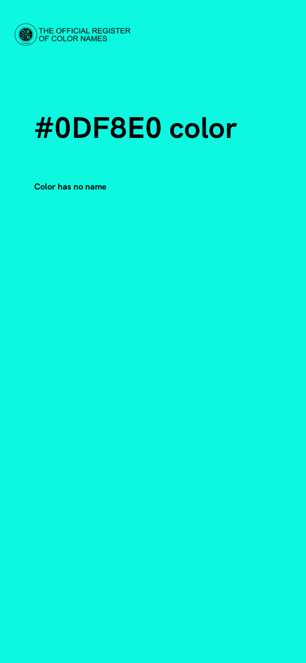 #0DF8E0 color image