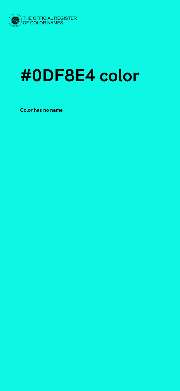 #0DF8E4 color image
