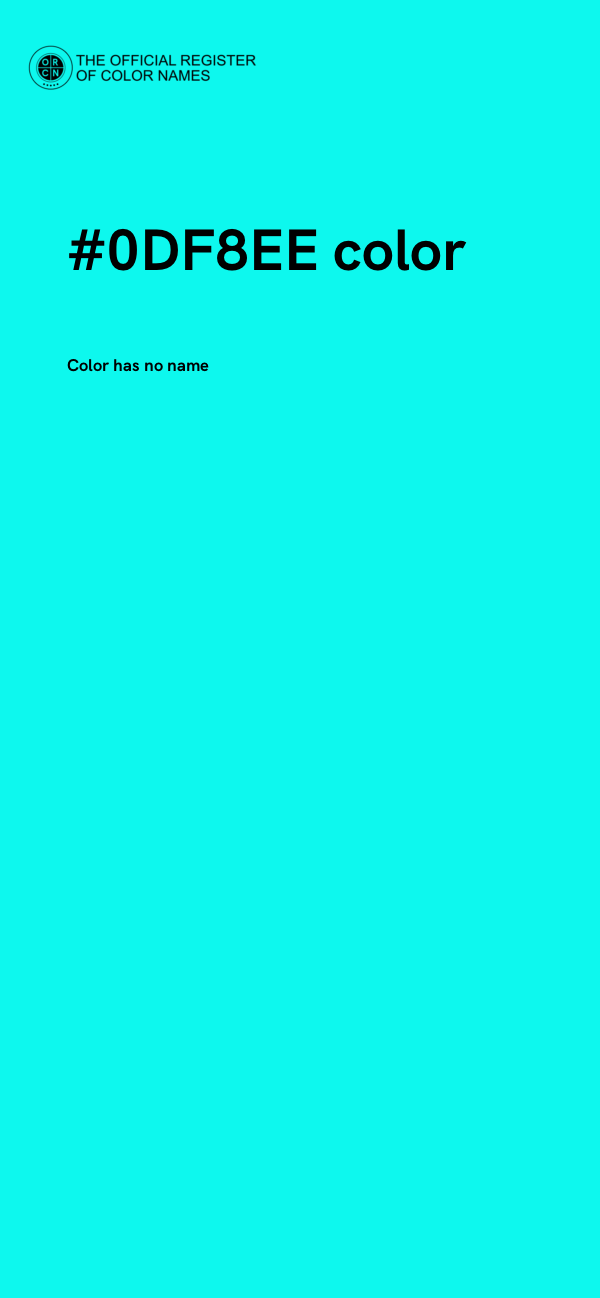 #0DF8EE color image