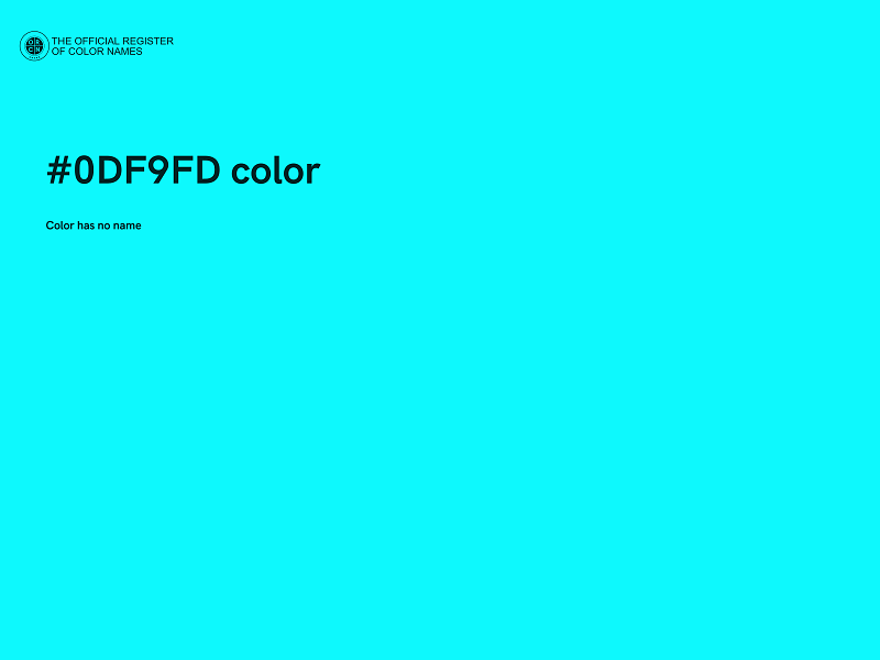 #0DF9FD color image