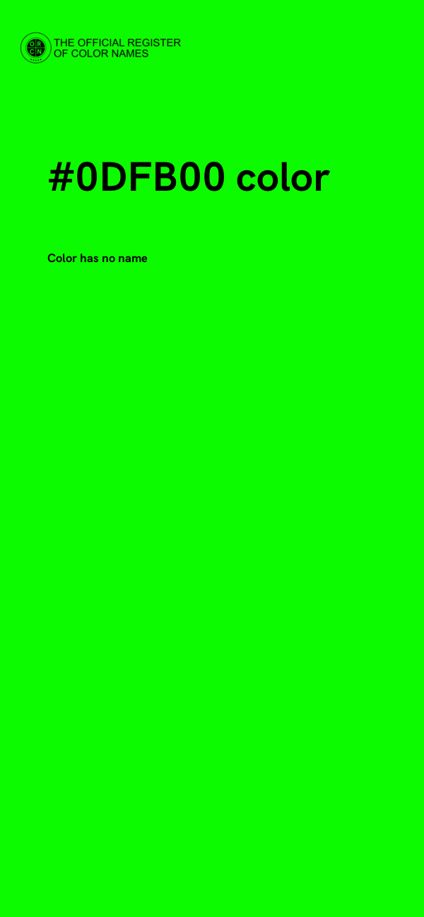 #0DFB00 color image