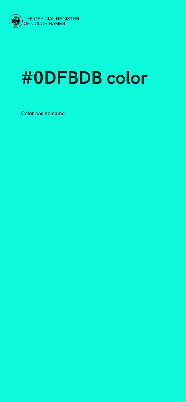 #0DFBDB color image