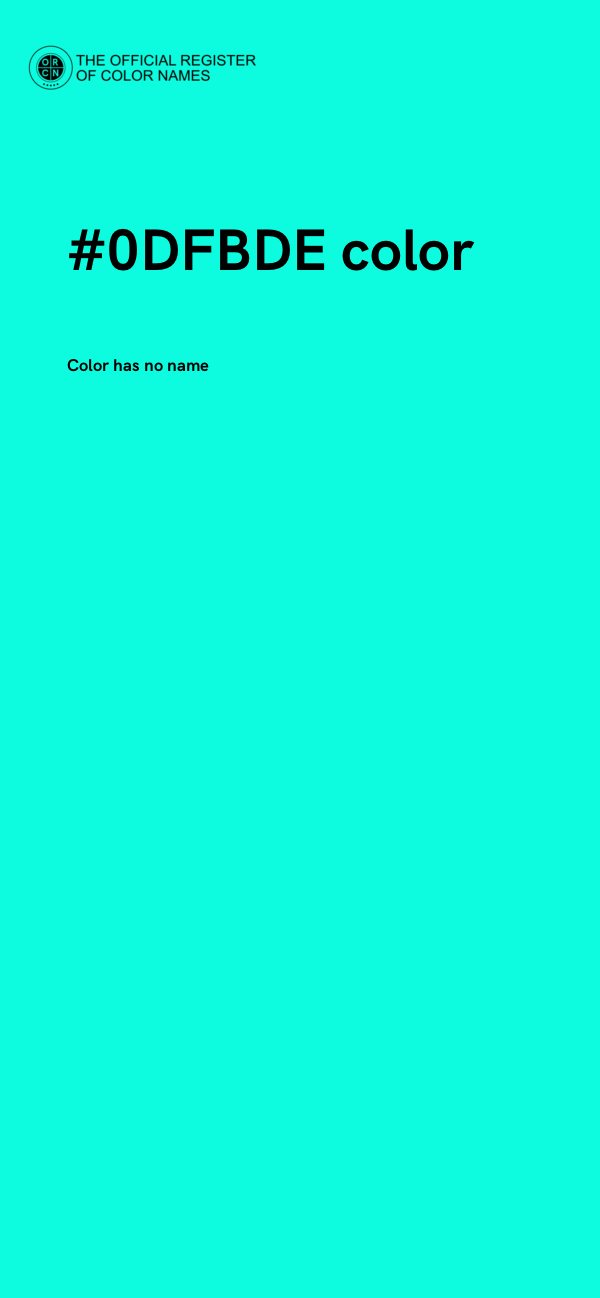 #0DFBDE color image