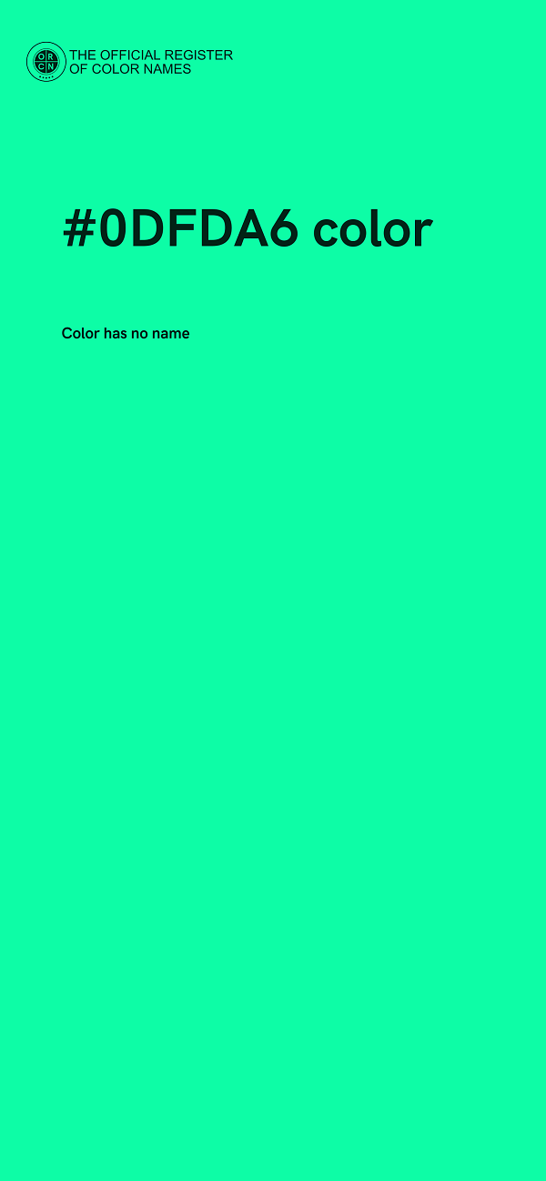#0DFDA6 color image