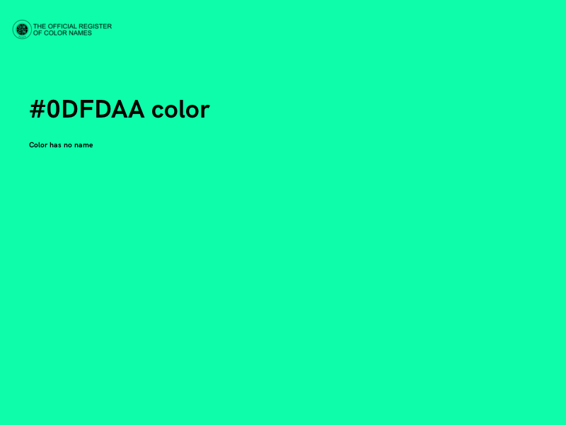 #0DFDAA color image