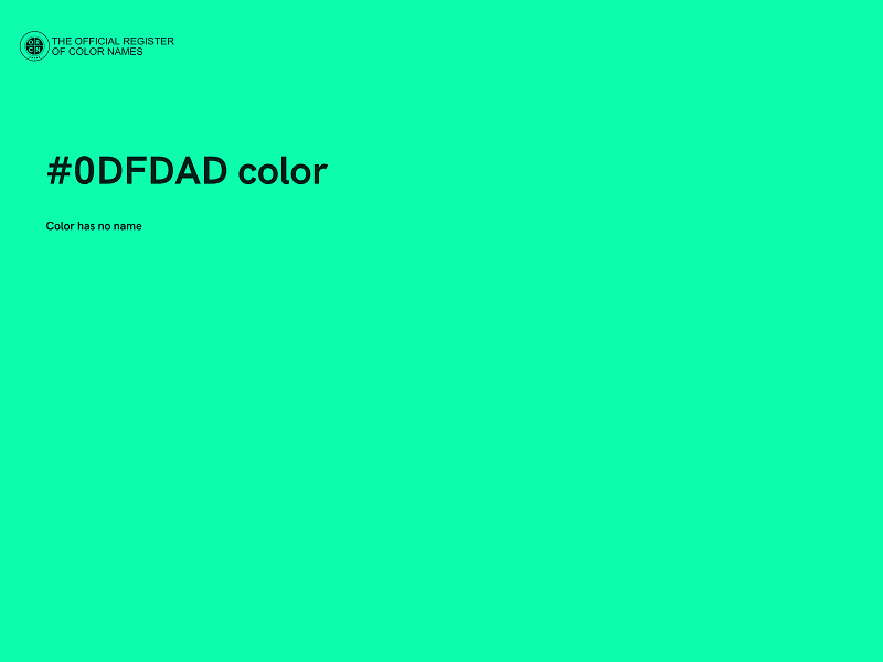 #0DFDAD color image