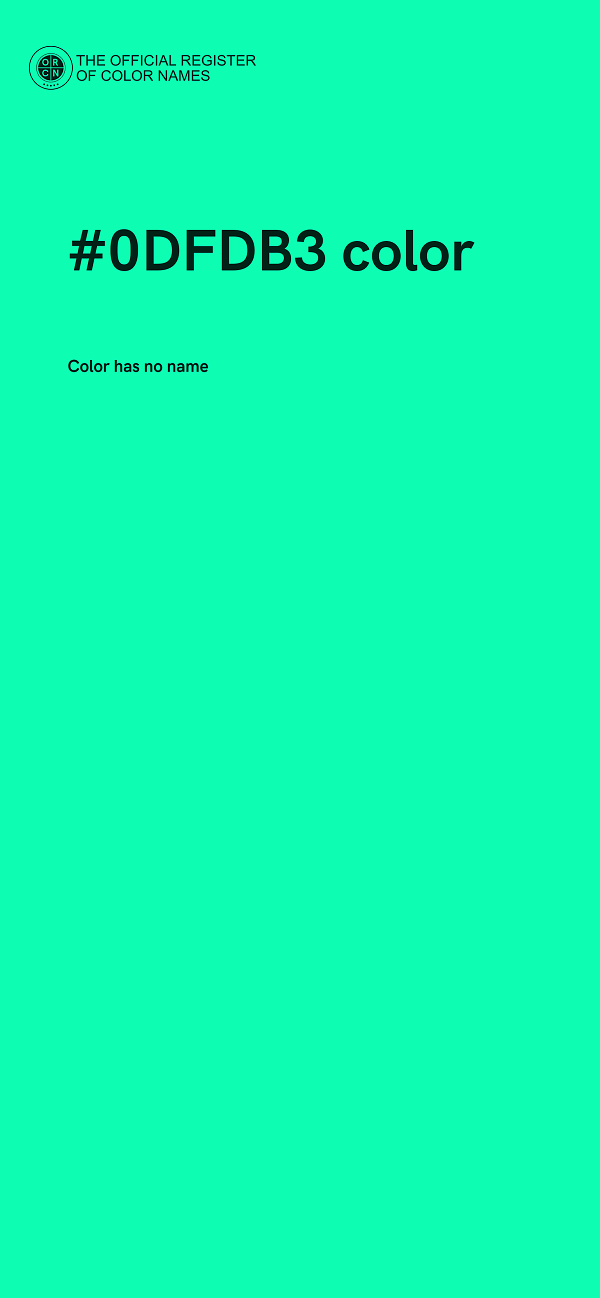 #0DFDB3 color image