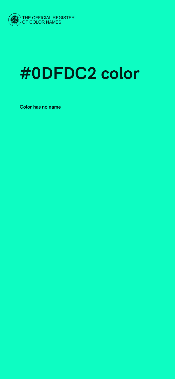 #0DFDC2 color image