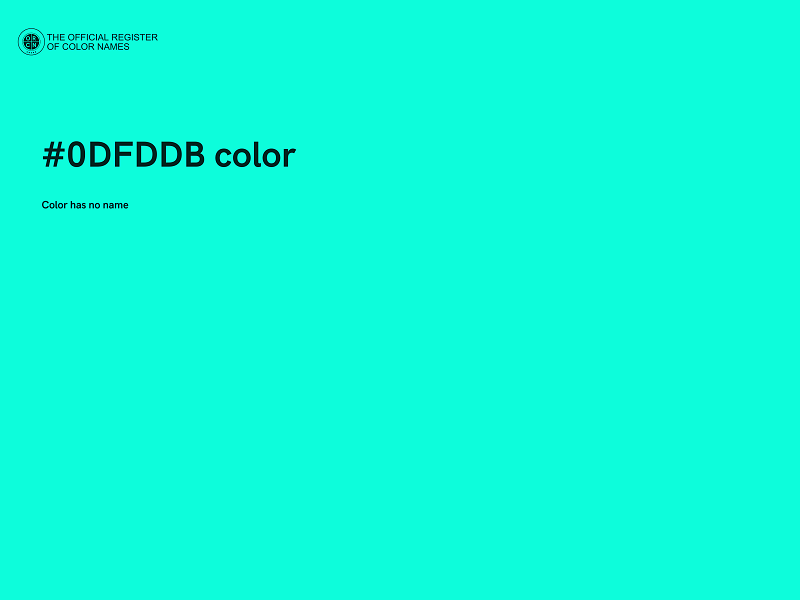 #0DFDDB color image