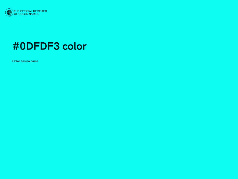 #0DFDF3 color image