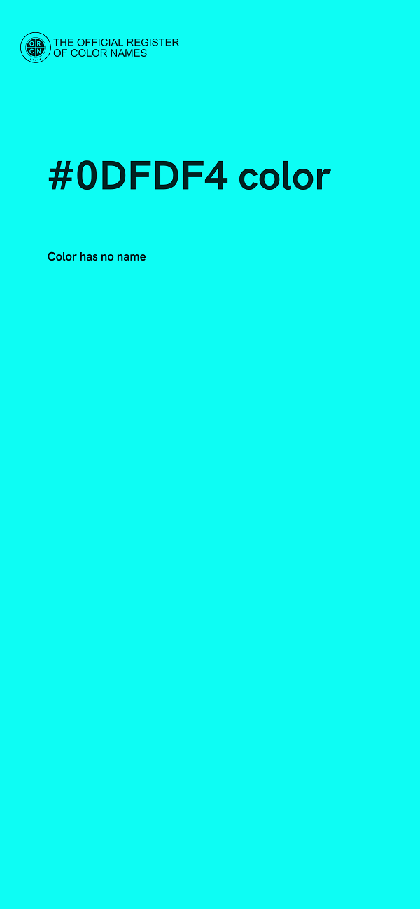 #0DFDF4 color image