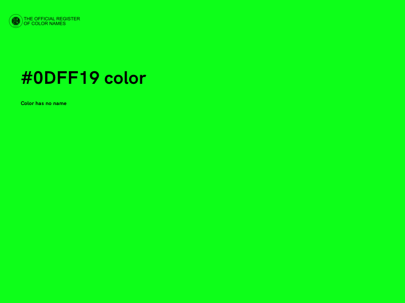#0DFF19 color image