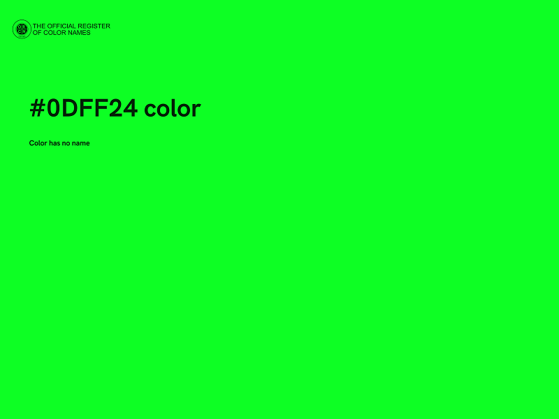 #0DFF24 color image