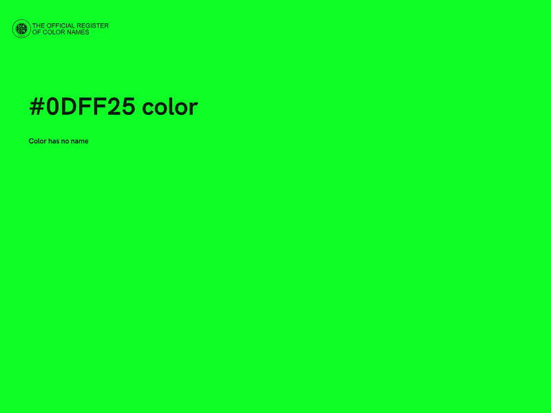 #0DFF25 color image