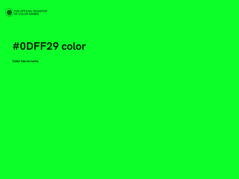 #0DFF29 color image