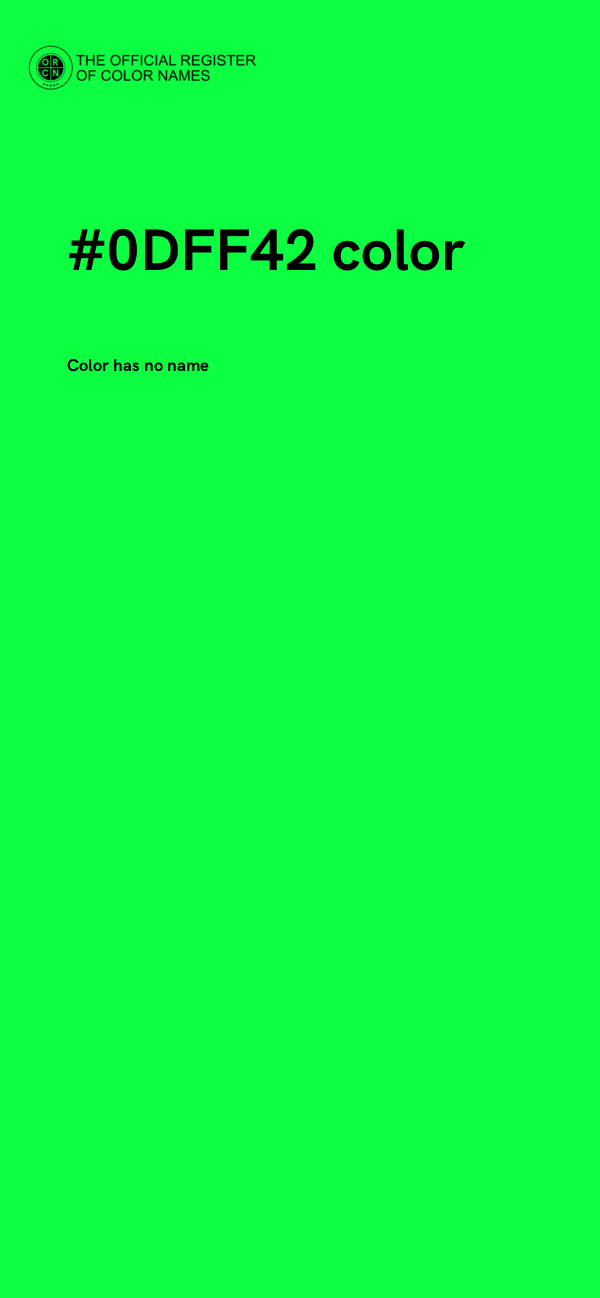 #0DFF42 color image