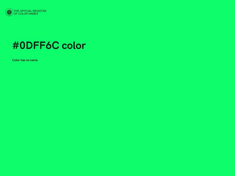 #0DFF6C color image