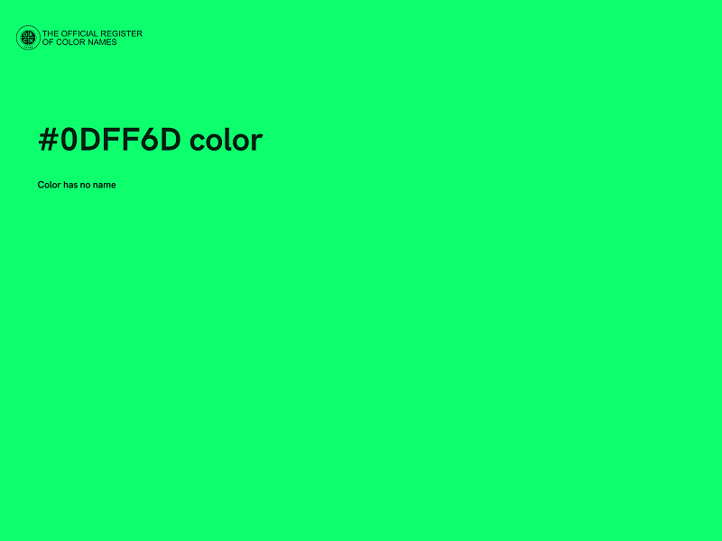 #0DFF6D color image