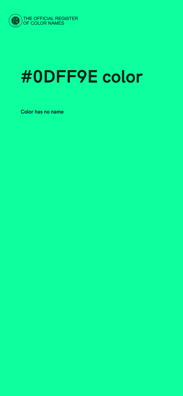 #0DFF9E color image
