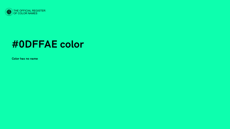 #0DFFAE color image