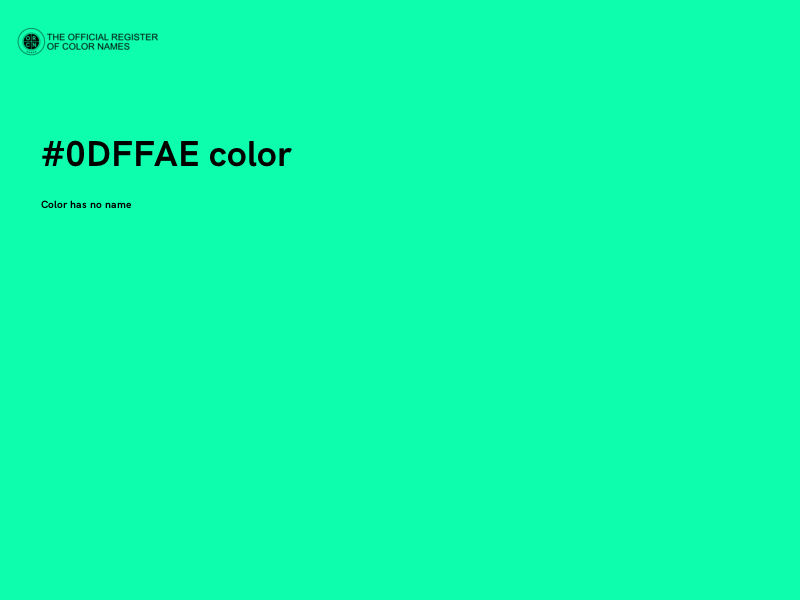 #0DFFAE color image