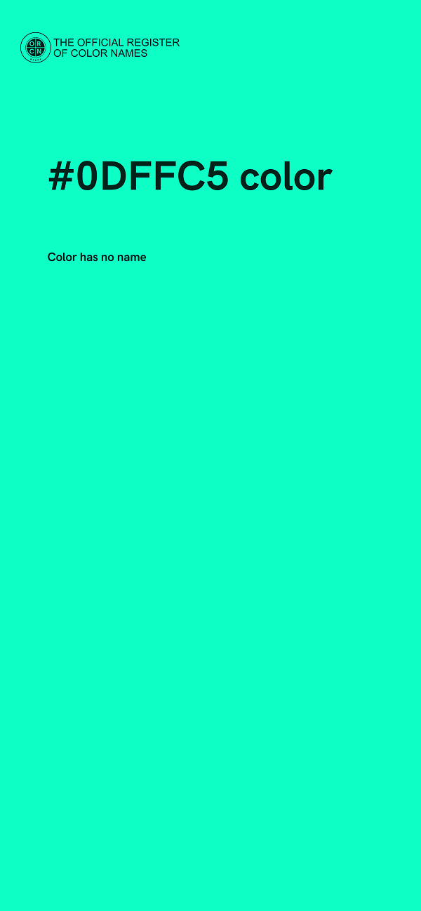#0DFFC5 color image