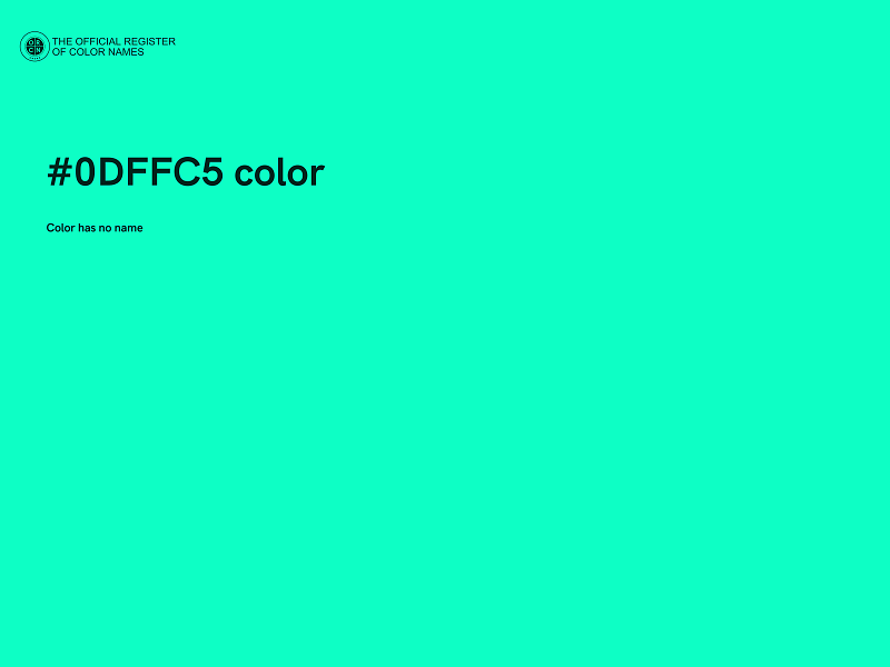 #0DFFC5 color image