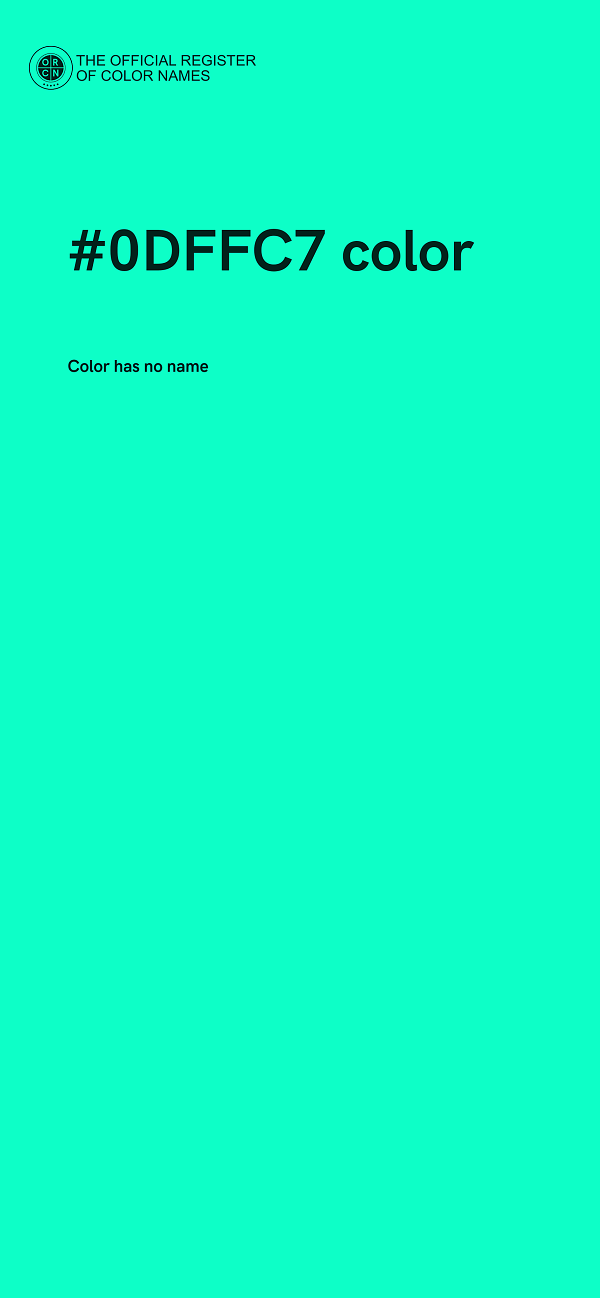 #0DFFC7 color image