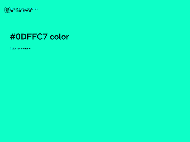 #0DFFC7 color image