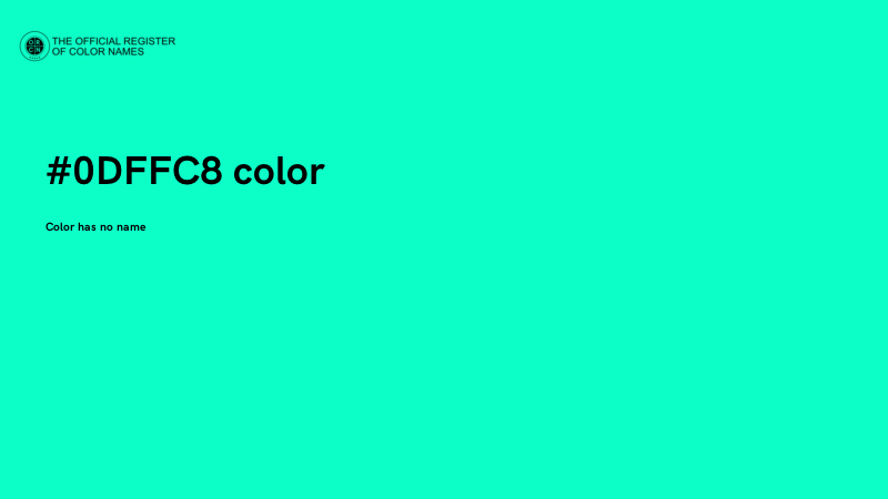 #0DFFC8 color image