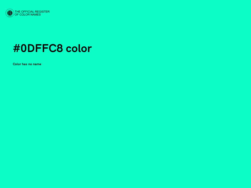 #0DFFC8 color image