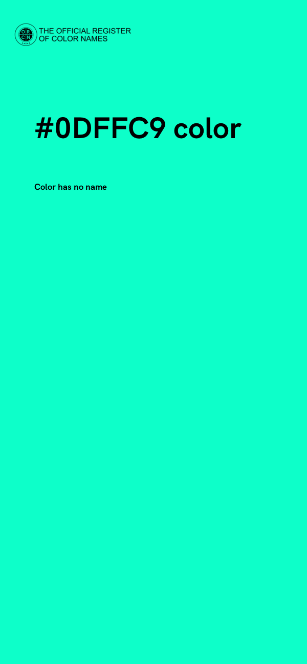 #0DFFC9 color image