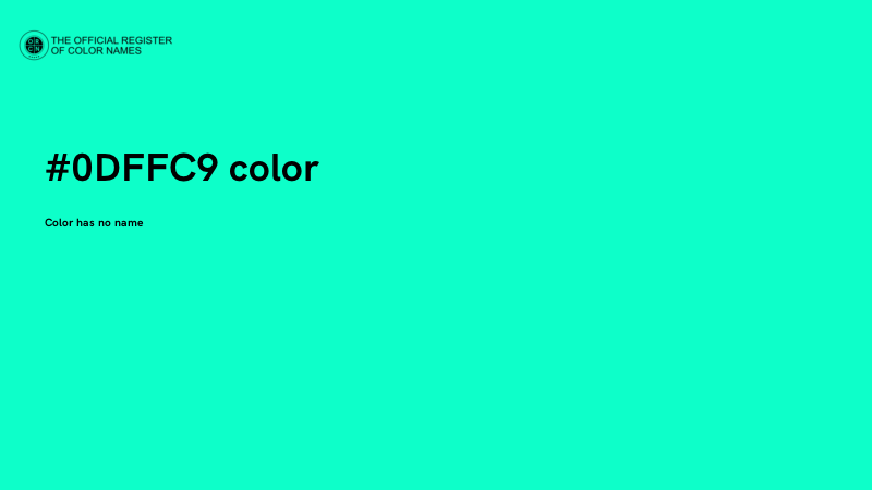 #0DFFC9 color image
