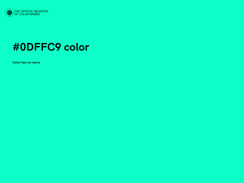 #0DFFC9 color image