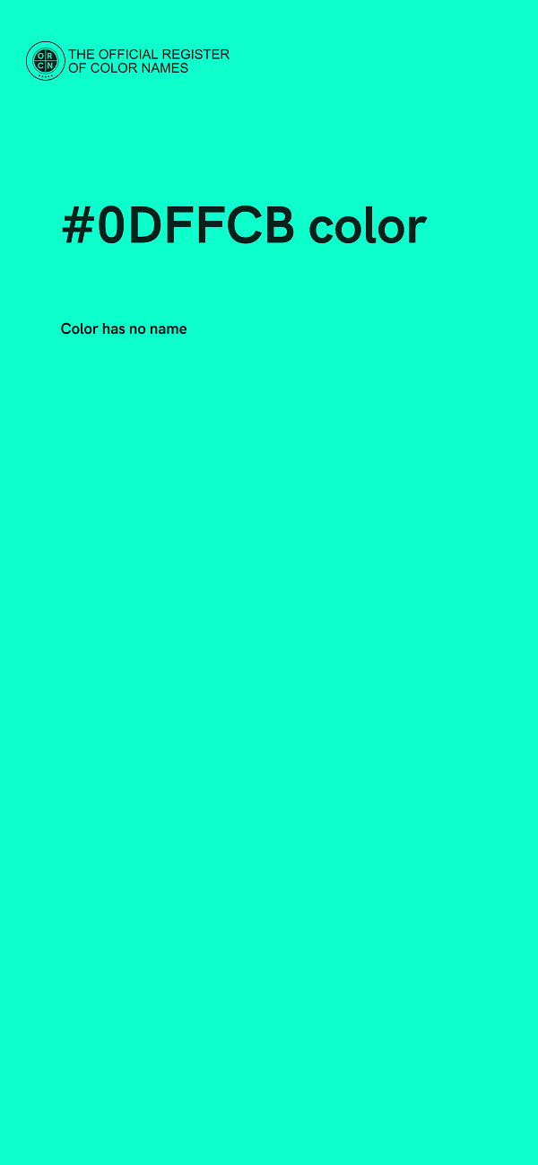 #0DFFCB color image